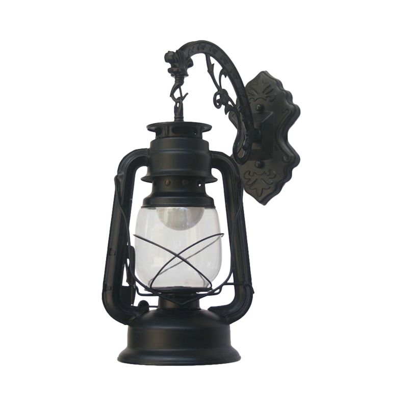 1-Licht-Kerosin-Wandmontage-Beleuchtung Nautical Schwarz/Kupfer/Bronze Klare Glaswandlampenlampe für Esszimmer