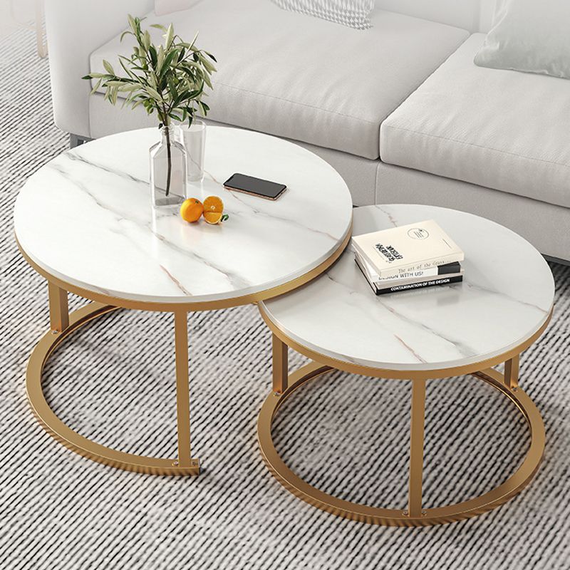 Round Coffee Or End Table Glam Drum Coffee Table in Black and White