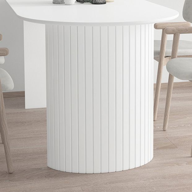 Solid Wood Base Contemporary Dining Table Marble Top Table for Dining Room