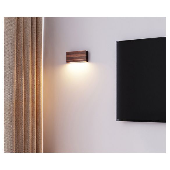 Moderno de estilo minimalista de estilo rectangular de lámpara de madera de lámpara de madera