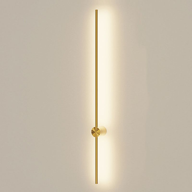 Modern Style Linear Shape Wall Sconce Metal 2 Light Wall Lighting for Bedroom
