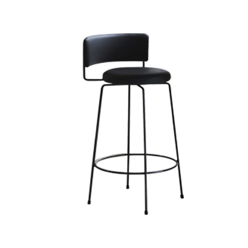 Industrial Style Metal Bar Stool Footrest Counter Stool for Living Room