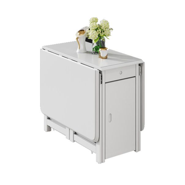 Rubberwood Solid Wood Table Mid-Century Folding Dining Table for Home (only Table)