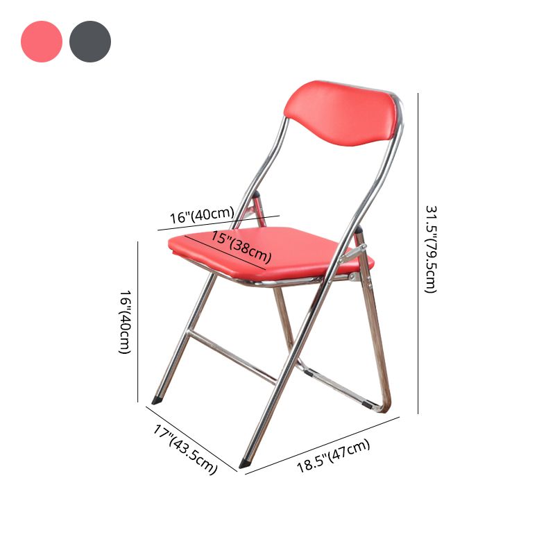 Chaise d'intérieur et d'extérieur moderne en métal, chaise d'appoint pliante sans accoudoirs à dossier ouvert