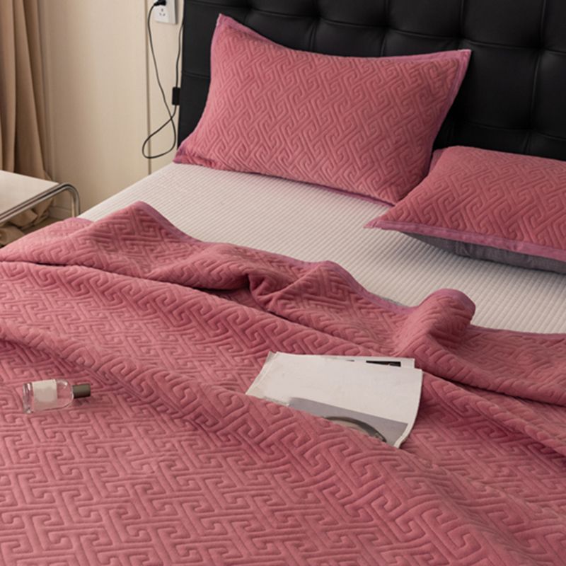 Flannel Bed Sheet Set Winter Solid Color Fitted Sheet for Bedroom