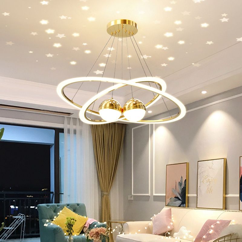 Luz nórdica moderna Luz LED LED LED LEDELIER para el comedor Rala de estar de dormitorio