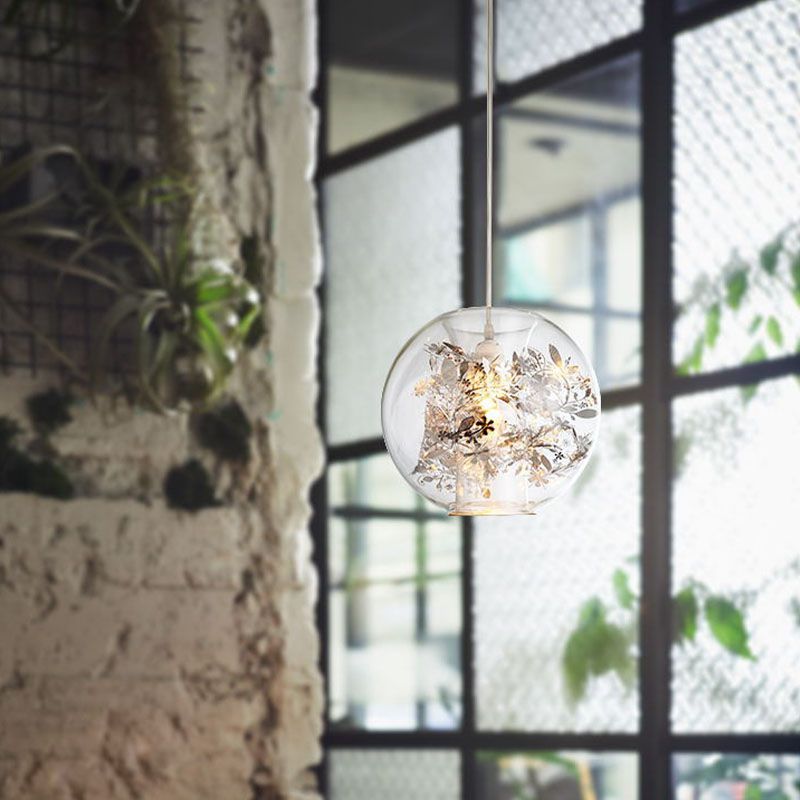 Schlafzimmer Einfache One Lampe Hanging Light Kit Globe Lucency Glass Anhängerlampe