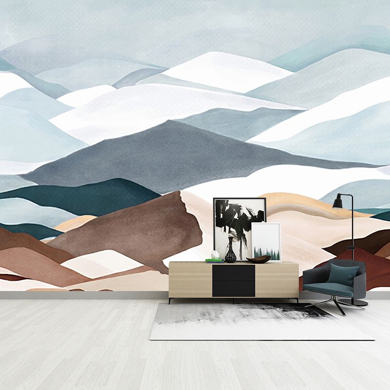 Whole Murals Natural Novelty Stacked Mountain Wall Covering in Pastel Color