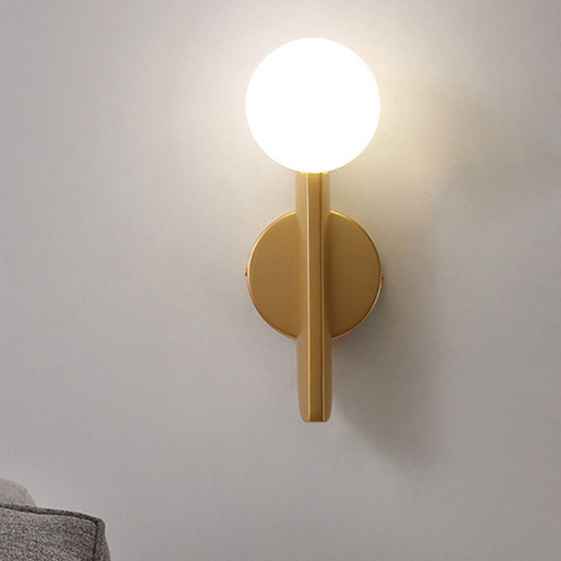 Ball Wall Sconce Lighting Modern Style Glass 1 Light Wall Mounted Light