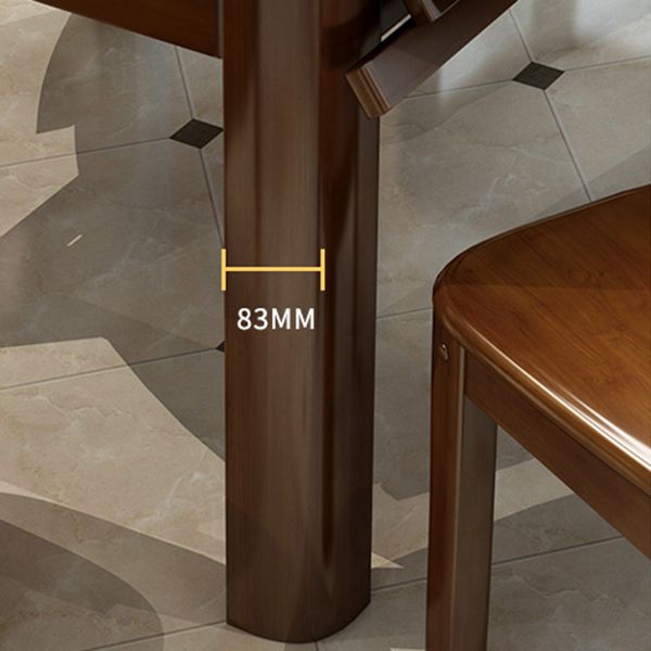 Modern Style Dining Table Solid Wood Butterfly Leaf Dining Table for Dining Room