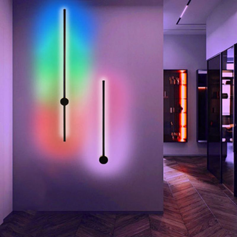 Stile moderno RGB Light Metallic Sconce Lighting Prontoni murali per la camera da letto per la camera da letto d'albergo