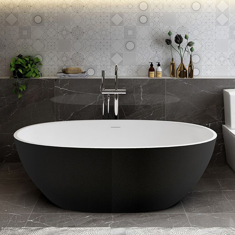 Stone Soaking Bathtub Antique Finish Flat Bottom Back to Wall Bath Tub