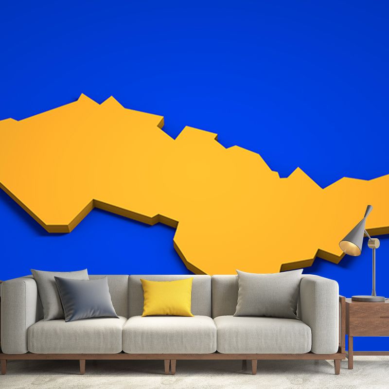 Illustration Map Mural Decorative Environment Friendly for Home Decor