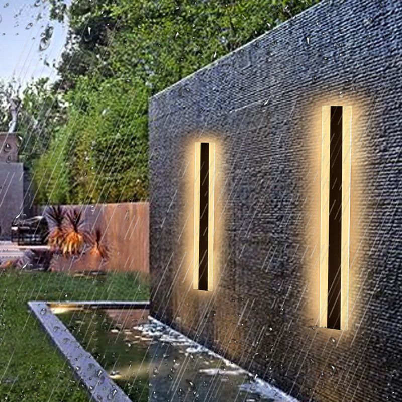 Linear Wall Lighting Modern Metal 1 Light Rustic Wall Sconces in Black