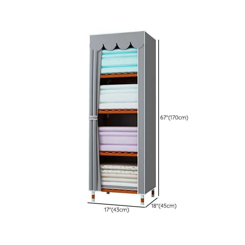 Modern Wardrobe with Solid Wood Frame Matte Finish Cabinet for Bedroom