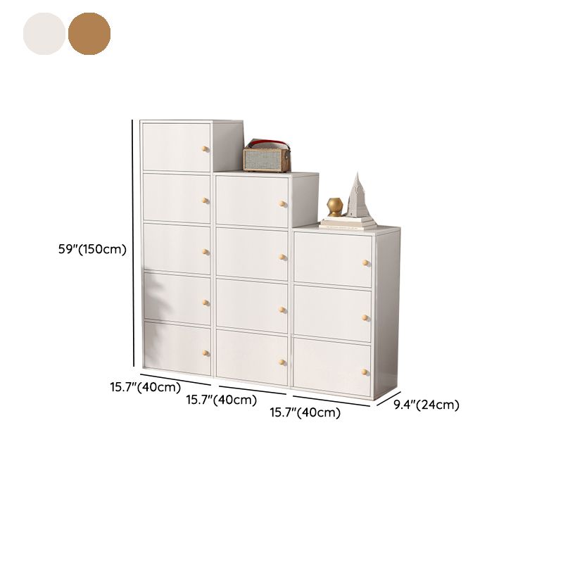 Modern Wooden Accent Cabinet Rectangle Storage Cabinet with Drawer