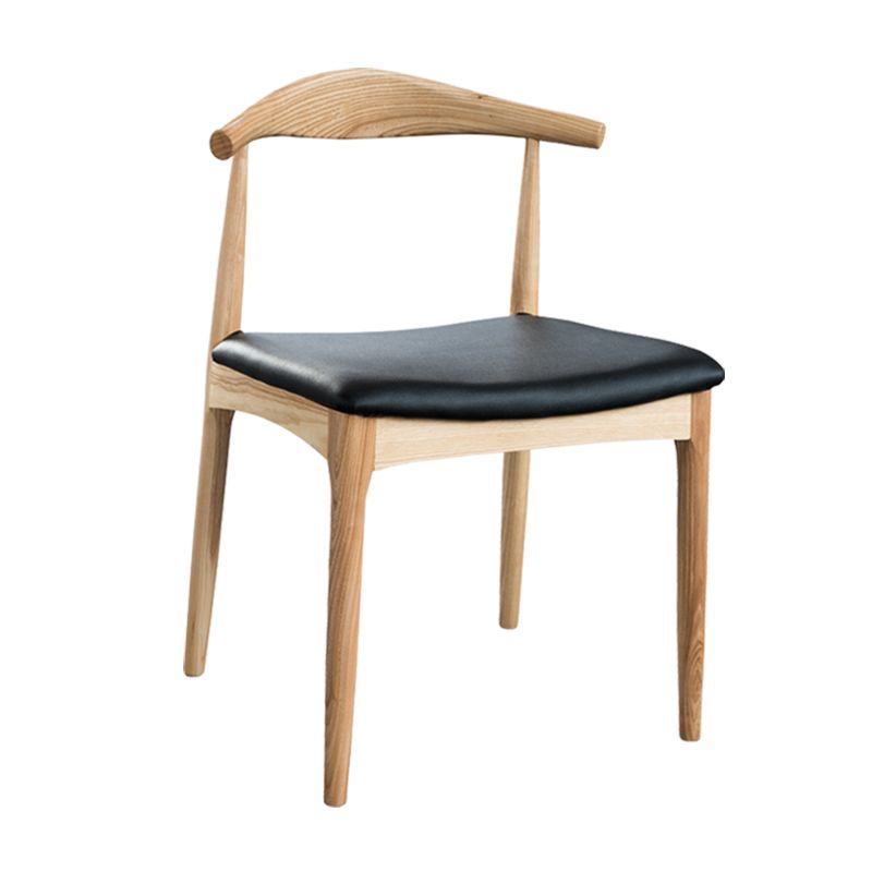 Silla de comedor de madera maciza de estilo tradicional, sillas laterales de comedor con respaldo abierto