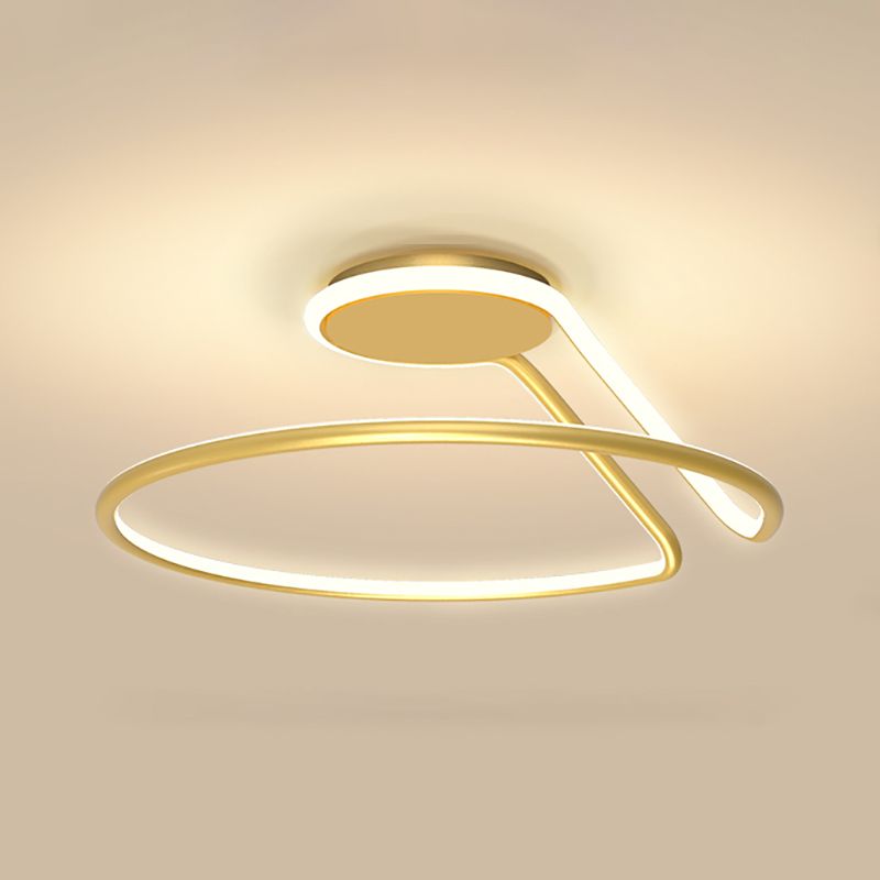 Lámpara de techo de forma lineal de estilo moderno 1 luz de techo de luz para dormitorio