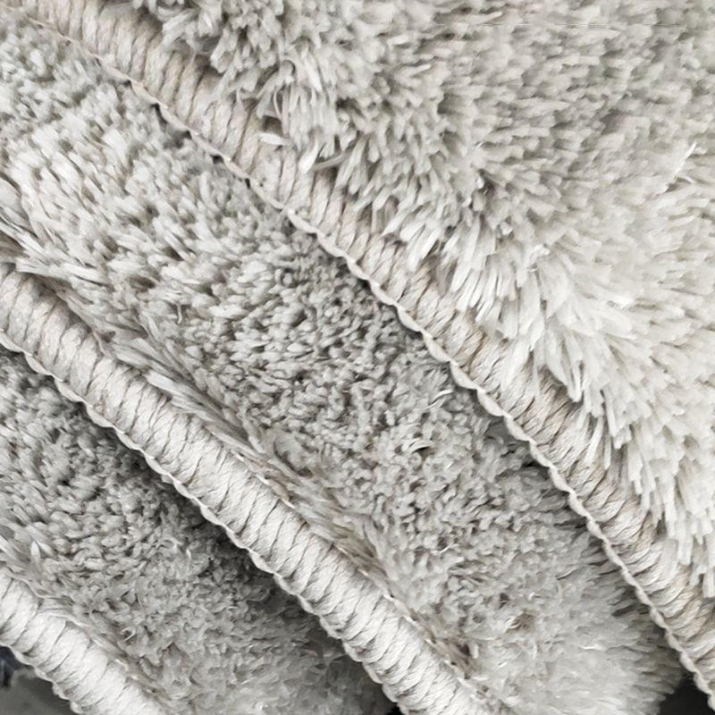 Grey Modern Carpet Blended Solid Color Carpet Washable Carpet for Living Room