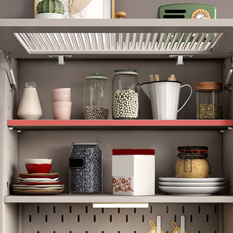 Modern Glass Doors Server Cabinets 1 Drawer and 2 Doors Buffet Sideboard