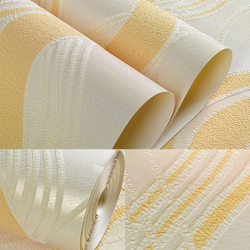 Seaweed Teenage Wallpaper Roll for Bedroom Flock Material Wall Covering in Dark Color