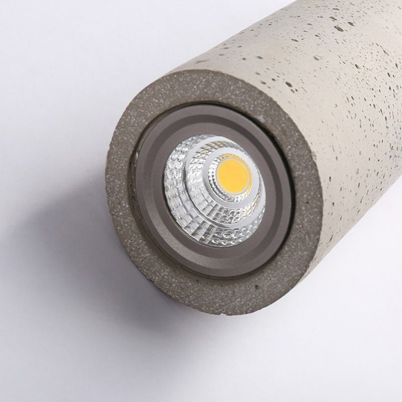 Modern Cylinder Pendant Ceiling Lights Cement 1 Light Pendant Lamp