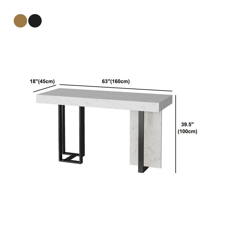 Indoor Modern Pub Dining Set 1/2/5 Pieces White Stone Top Bar Pub Table Set