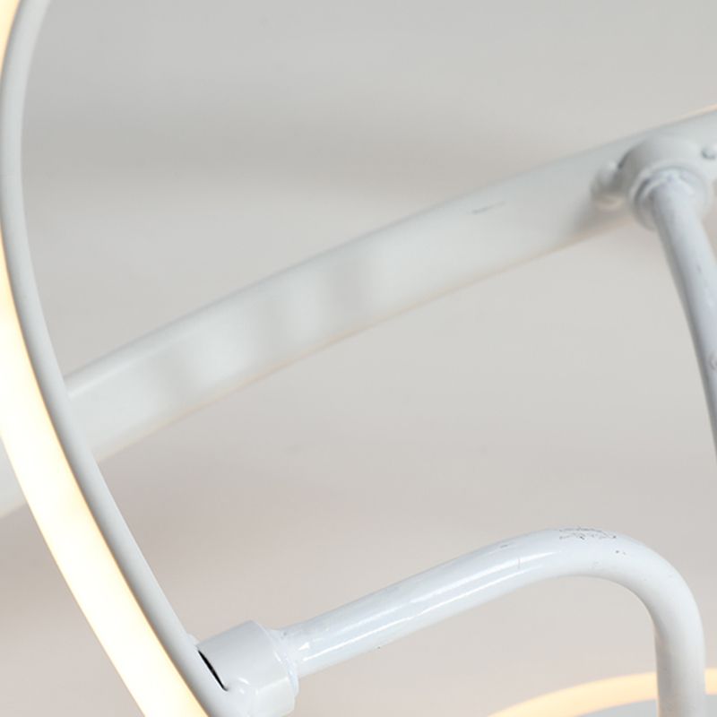 Modern Style Linear Shade Ceiling Light Metal 2 Headed Ceiling Light for Dining Room