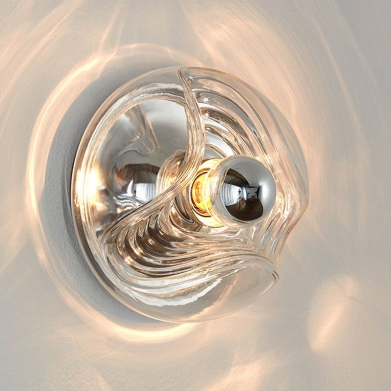 Contemporary Glass Shade Wall Lighting Ideas 1-Light Wall Sconce Lighting