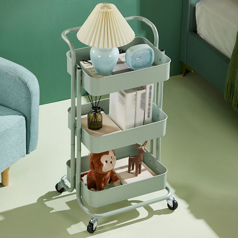 Stahl zeitgenössischer vertikaler Bücherregal mit Caster Wheels Bücherregal, 17,7 "L x 15" W x 32,3 "H