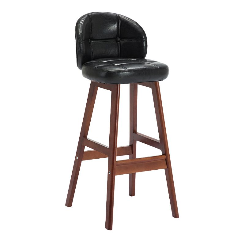 Taburete de Bar con patas de madera de estilo escandinavo, taburete para barra de cocina, 1 Uds.