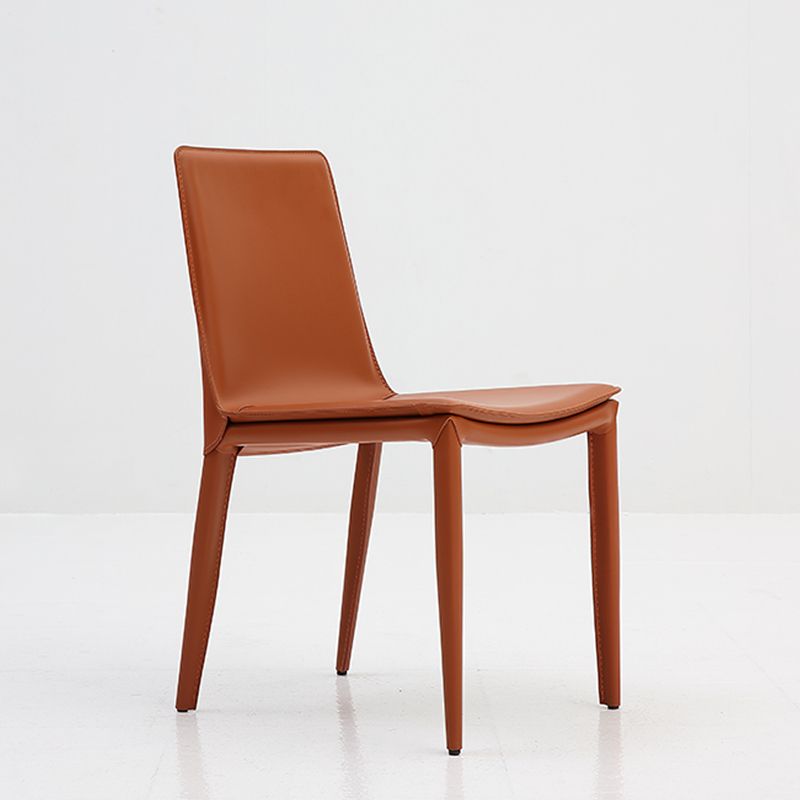 Chaises latérales de salle à manger en métal de style glam chaise sans bras solide pour cuisine