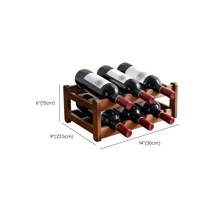 Modern Countertop Wine Rack Solid Wood Wine Bottle Rack for Living Room