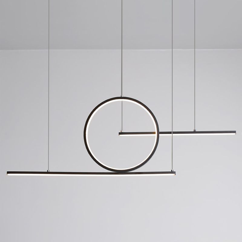 Modern Geometric Pendant Lighting Island Metals 3 Light Island Lights