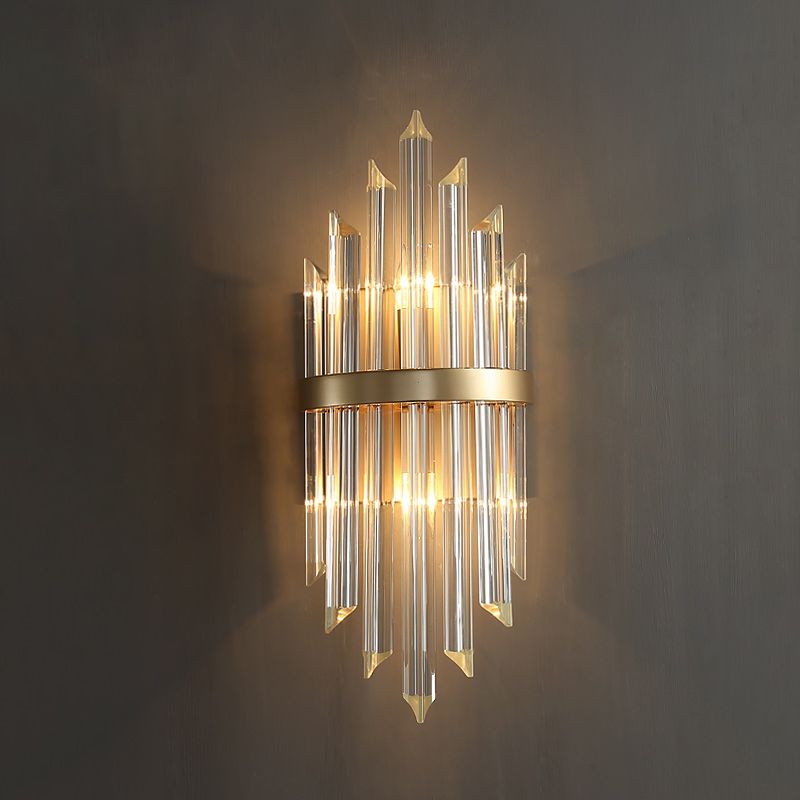 Postmodern Crystal Wall Light Geometric Shape Wall Sconce for Living Room