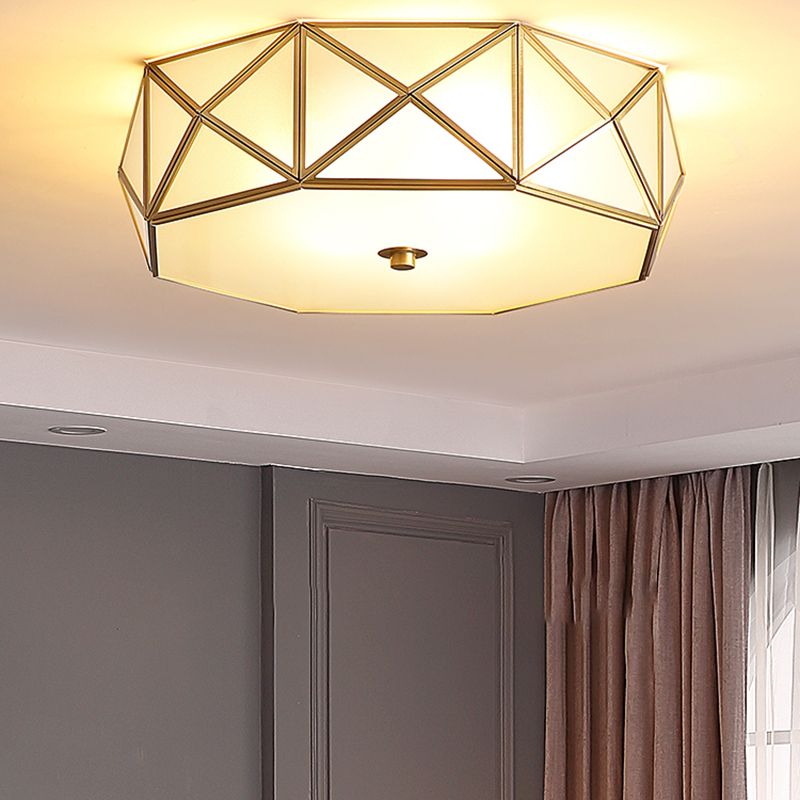 Glass Shaded Ceiling Light Fixture Modern LED Ceiling Flush Mount