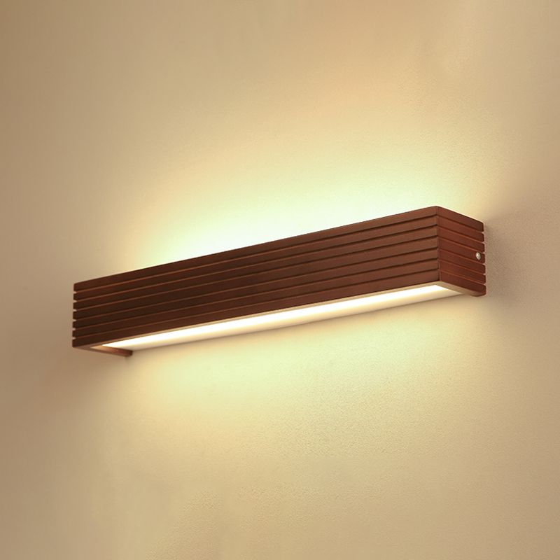 Lampade per vanità per vanità in legno di gomma in stile nordico Lampade per vanità per camera da letto
