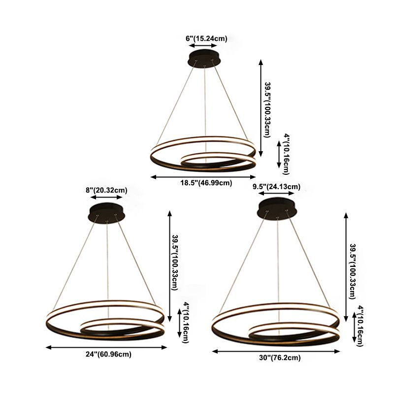 Modern Minimalist LED LED Light Light Alluminio Lampada appesa lineare con ombra acrilica