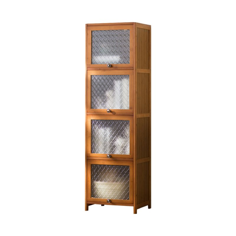 Wood Standard Cabinet Glass Door Contemporary Accent Cabinet with Doors