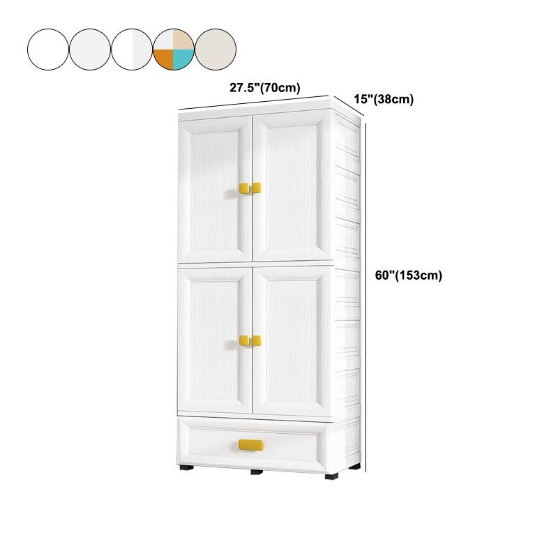Contemporary Style Wardrobe Plastic Bedroom Wardrobe Closet with Storage