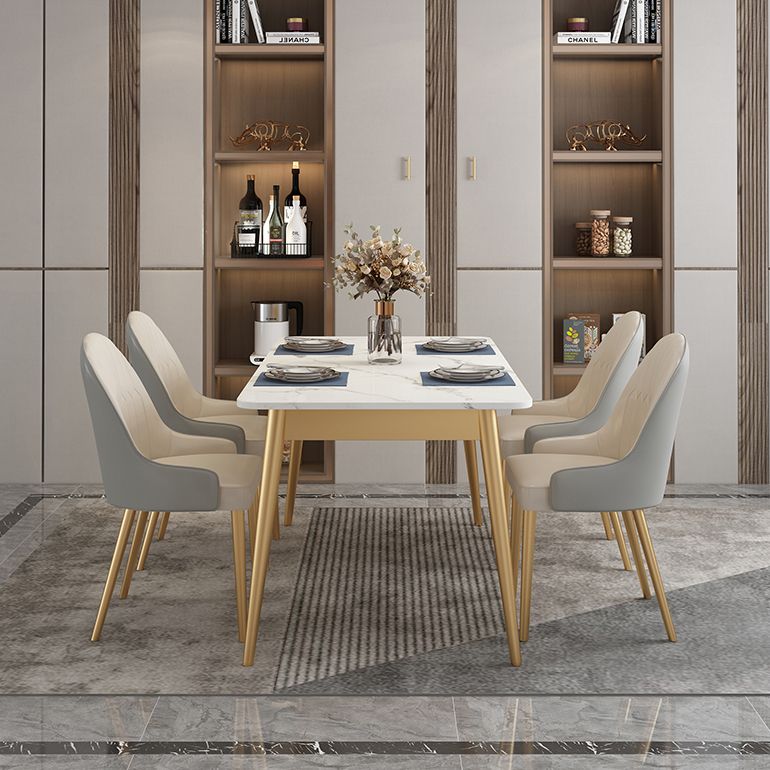 Muebles de piedra sinterizada de cocina moderna de altura estándar comedor formal † ROOMA † Table † Set