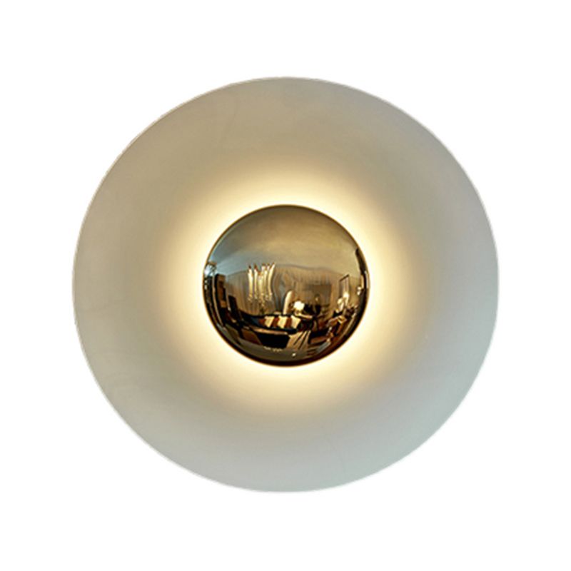Forma a forma di metallo rotondo sconce moderno apparecchi di illuminazione a parete singola a parete singola
