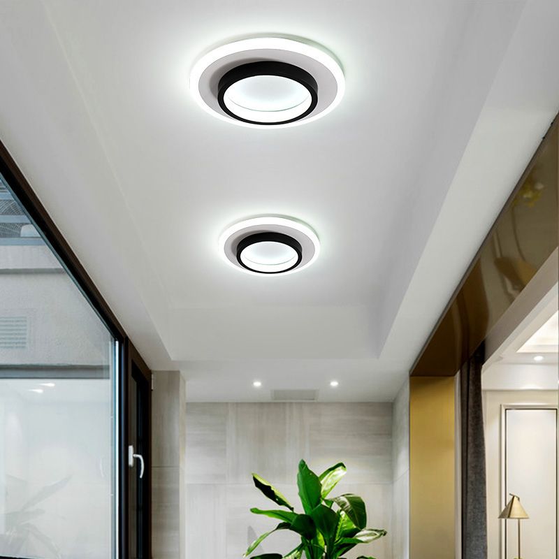 9.5 Inches Wide Simplicity Mini Ceiling Light Modern Style LED Flush-mount Lamp for Foyer Aisle