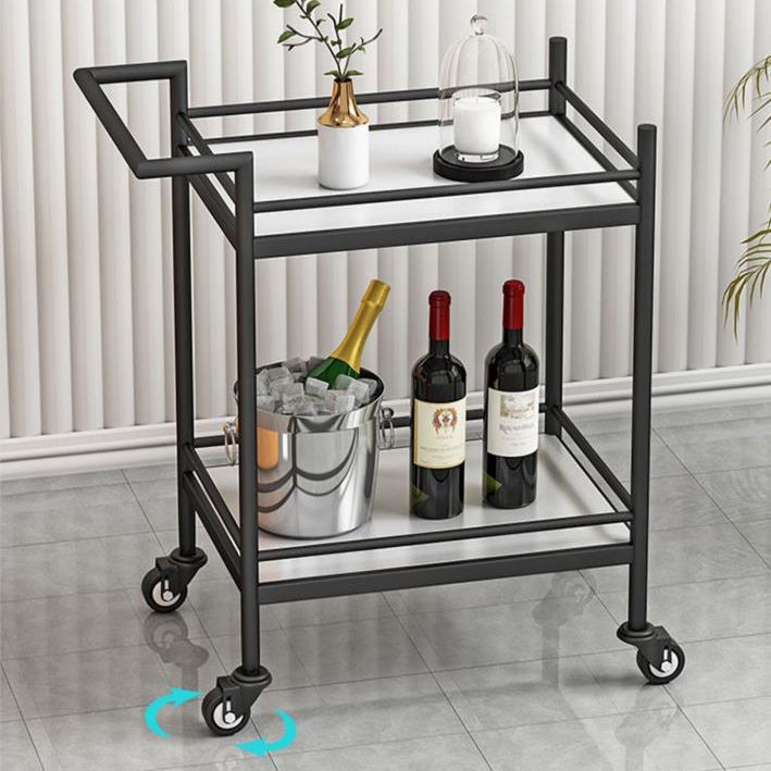 29.53" High Rolling Contemporary Prep Table Stone Prep Table