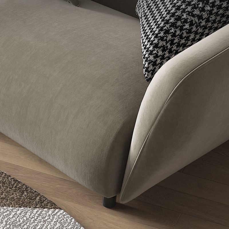 28.3" Linen/Microfiber/Faux Leather Square Arm Sofa& Chaise Lounge for Living Room