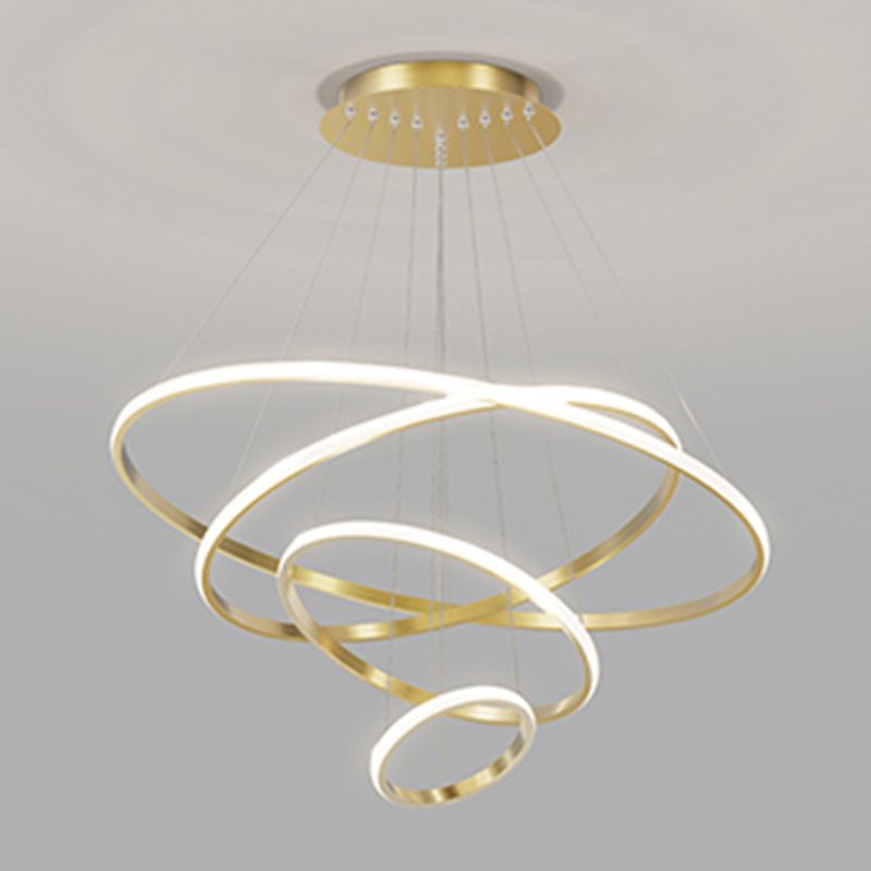 Modern Circle Chandelier Metal Layered LED Chandelier Pendant for Living Room