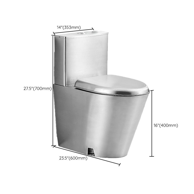 Traditional One Piece Toilet Bowl Metal Urine Toilet for Bathroom