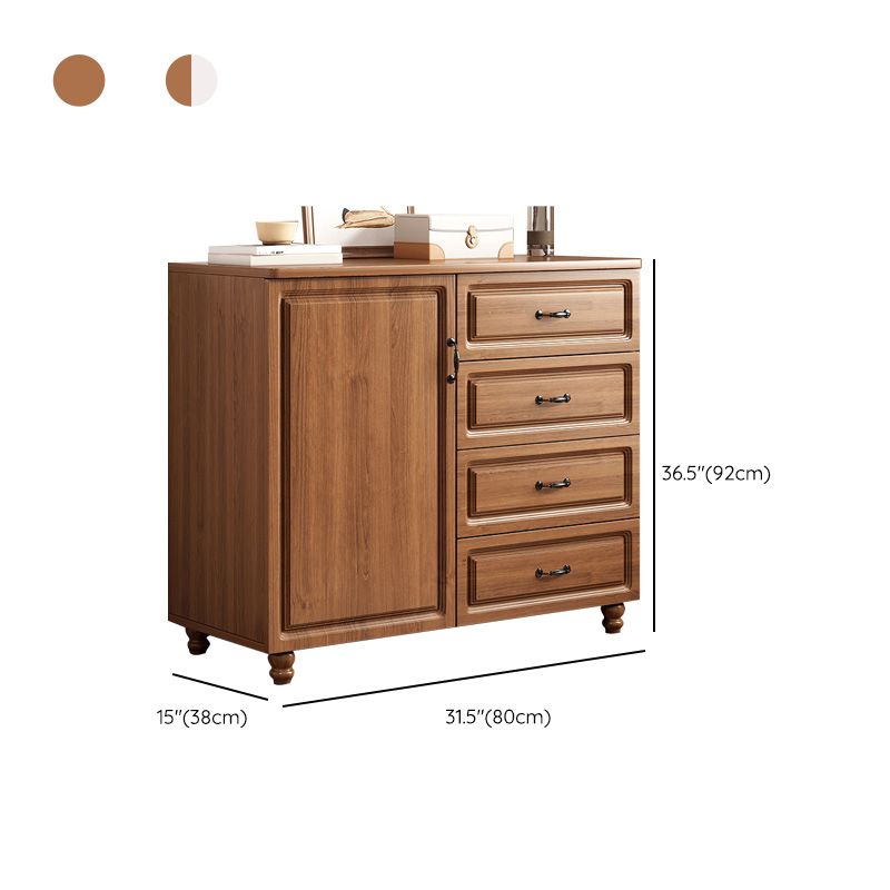 Modern Storage Cabinet Solid Wood Cabinet with Drawer for Home