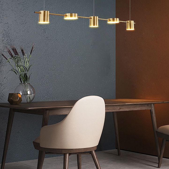 Modern Style Cylinder Shape Island Lights Metal Island Light Fixtures