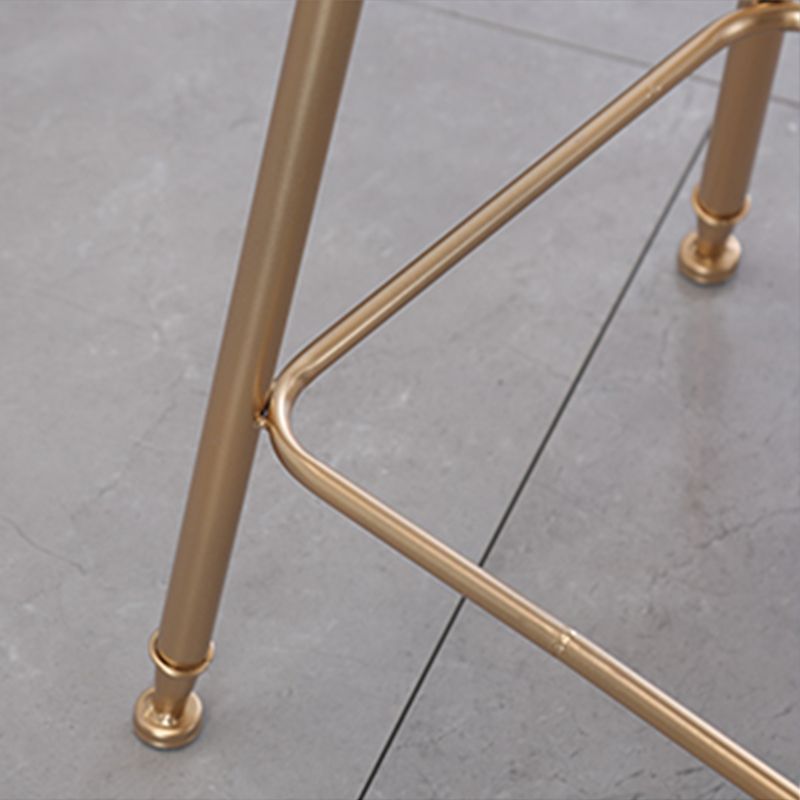 Scandinavian Style Counter Stool Upholstered Indoor Bar Stool with Footrest